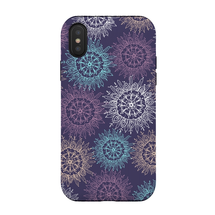 iPhone Xs / X StrongFit Purple Pattern  by Rose Halsey