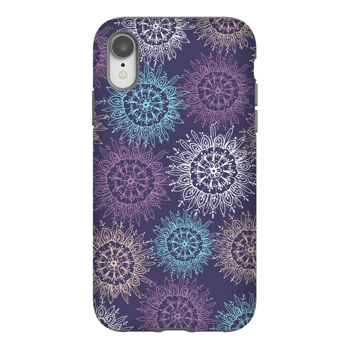 iPhone Xr StrongFit Purple Pattern  by Rose Halsey