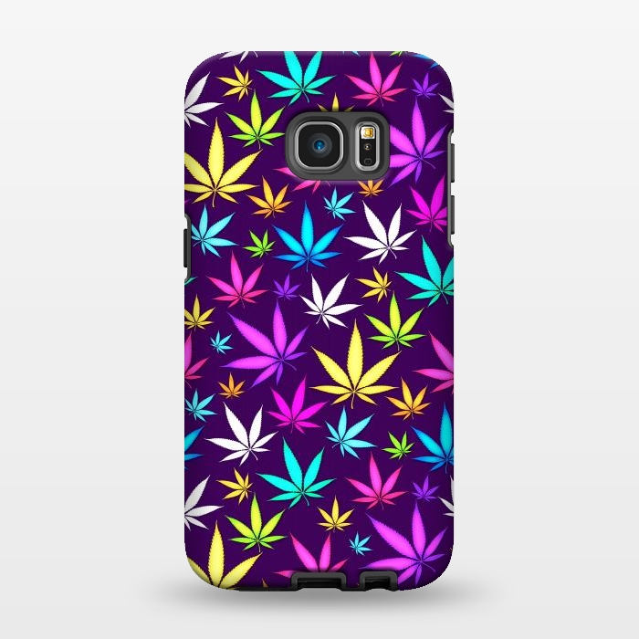 Galaxy S7 EDGE StrongFit Colorful Weed Pattern by Art Design Works