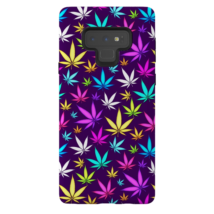 Galaxy Note 9 StrongFit Colorful Weed Pattern by Art Design Works