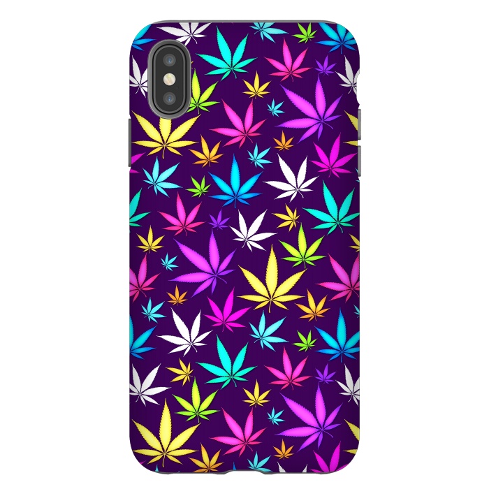 iPhone Xs Max StrongFit Colorful Weed Pattern by Art Design Works