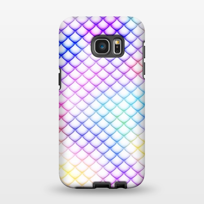 Galaxy S7 EDGE StrongFit Colorful Mermaid Scales by Art Design Works