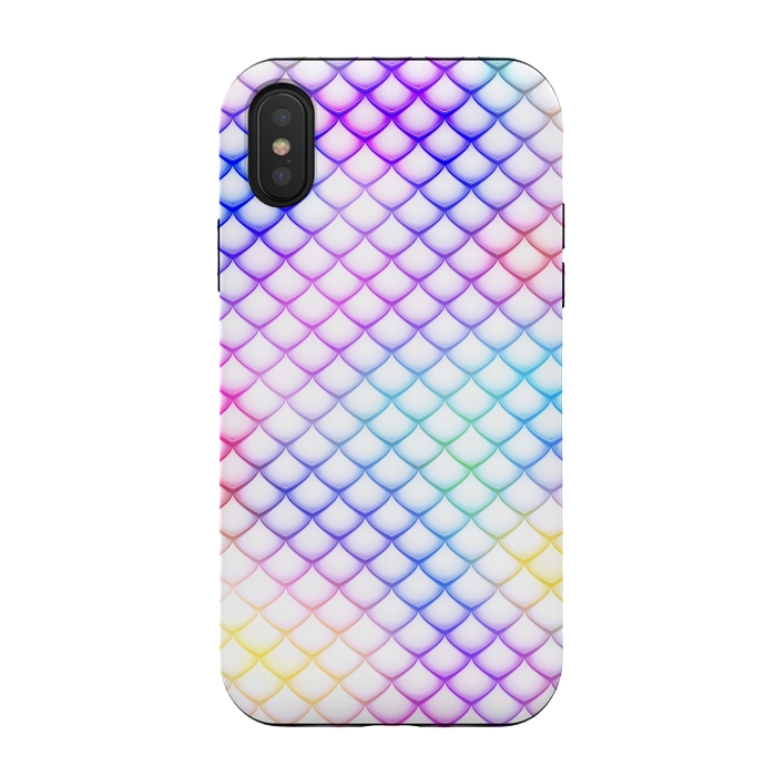 iPhone Xs / X StrongFit Colorful Mermaid Scales by Art Design Works