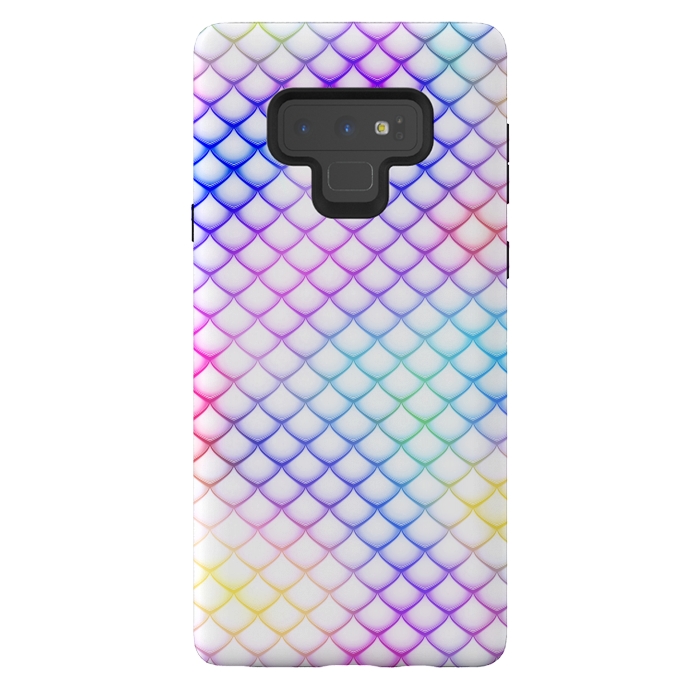 Galaxy Note 9 StrongFit Colorful Mermaid Scales by Art Design Works