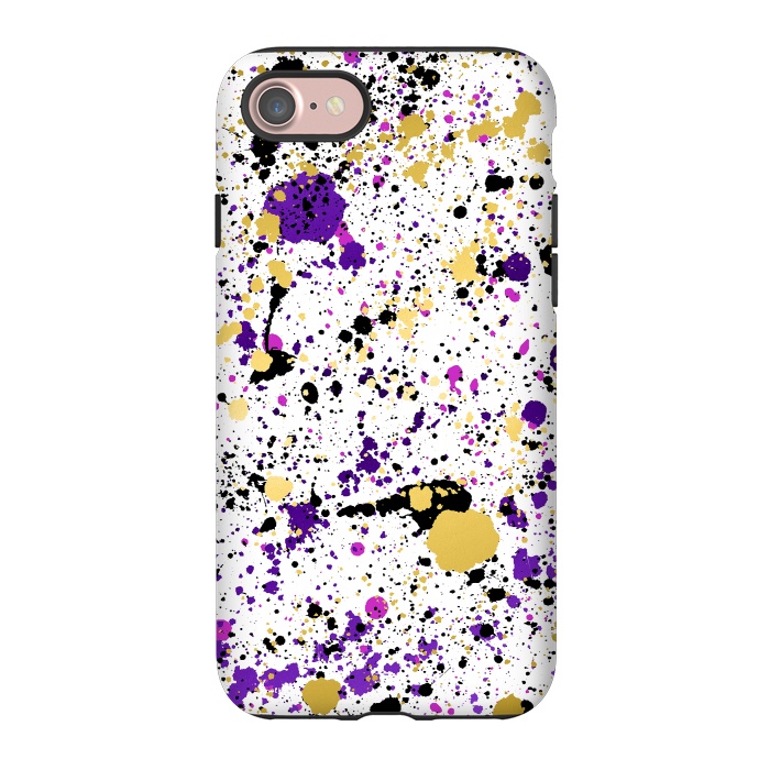iPhone 7 StrongFit Colorful Paint Splatter by Art Design Works