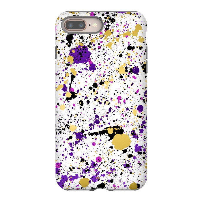 iPhone 7 plus StrongFit Colorful Paint Splatter by Art Design Works