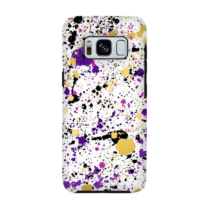 Galaxy S8 StrongFit Colorful Paint Splatter by Art Design Works