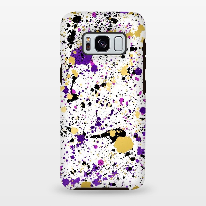 Galaxy S8 plus StrongFit Colorful Paint Splatter by Art Design Works