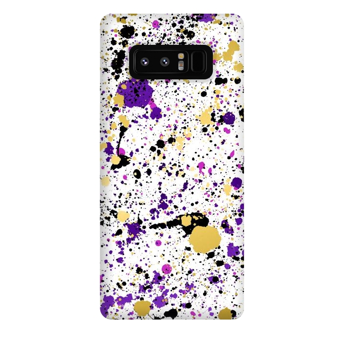 Galaxy Note 8 StrongFit Colorful Paint Splatter by Art Design Works