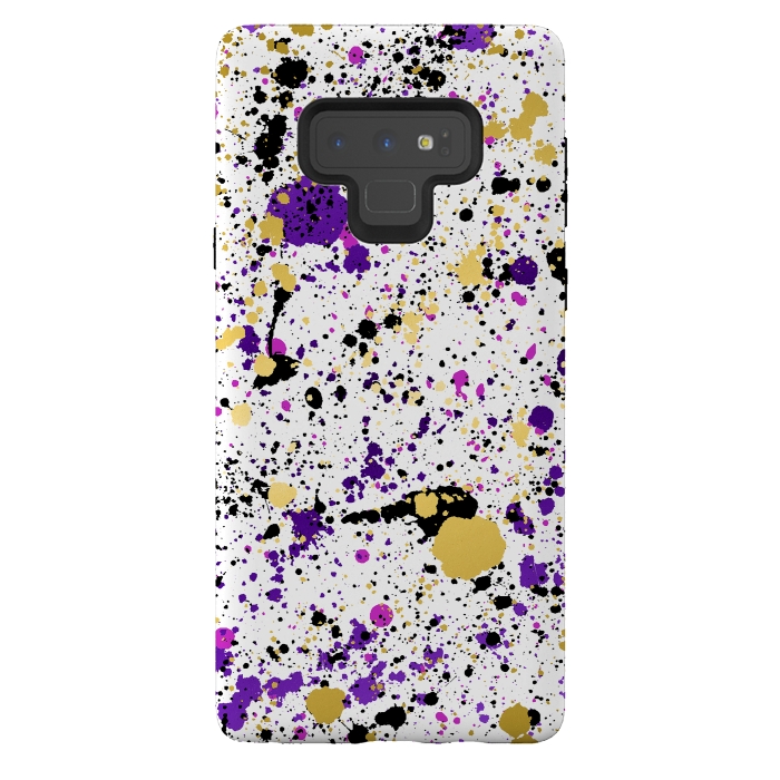 Galaxy Note 9 StrongFit Colorful Paint Splatter by Art Design Works