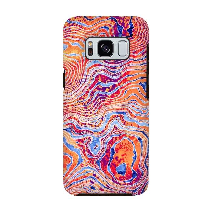 Galaxy S8 StrongFit  Abstract Colorful Marble I by Art Design Works