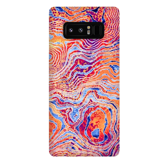 Galaxy Note 8 StrongFit  Abstract Colorful Marble I by Art Design Works