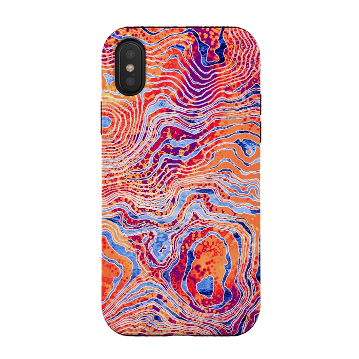 iPhone Xs / X StrongFit  Abstract Colorful Marble I by Art Design Works