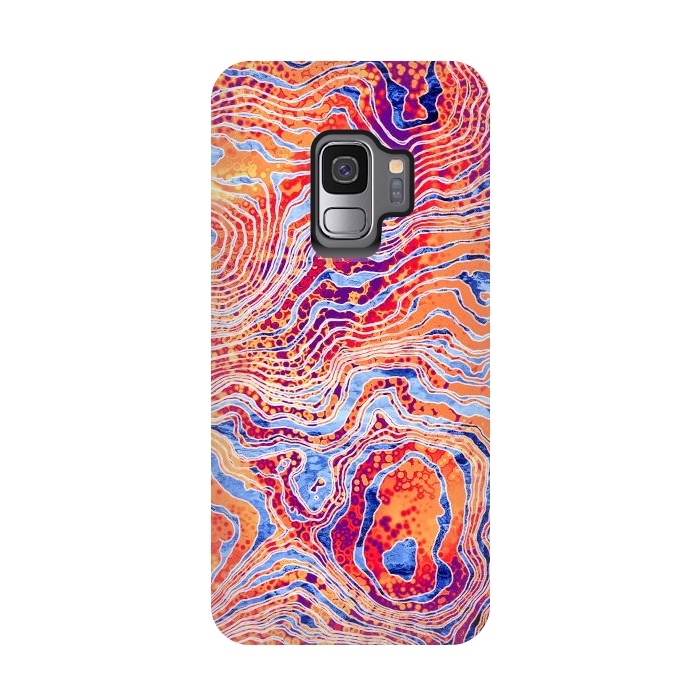 Galaxy S9 StrongFit  Abstract Colorful Marble I by Art Design Works
