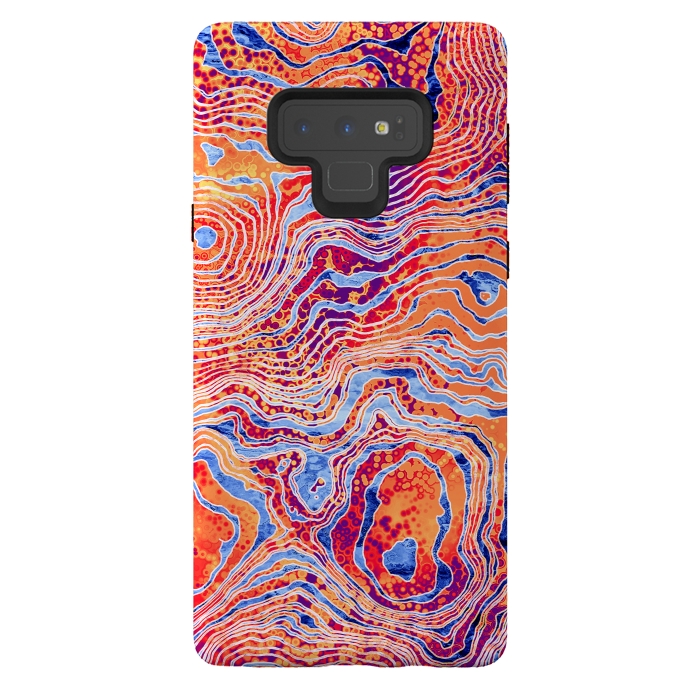 Galaxy Note 9 StrongFit  Abstract Colorful Marble I by Art Design Works