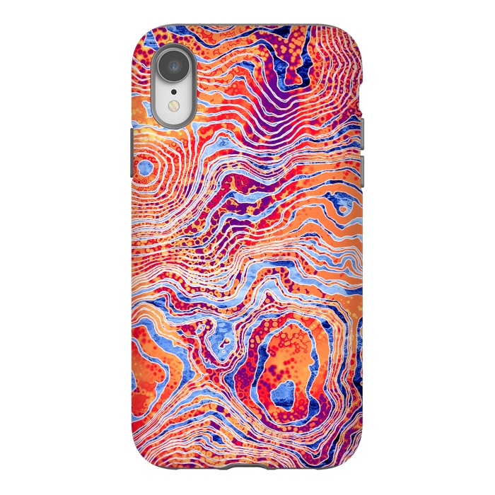 iPhone Xr StrongFit  Abstract Colorful Marble I by Art Design Works