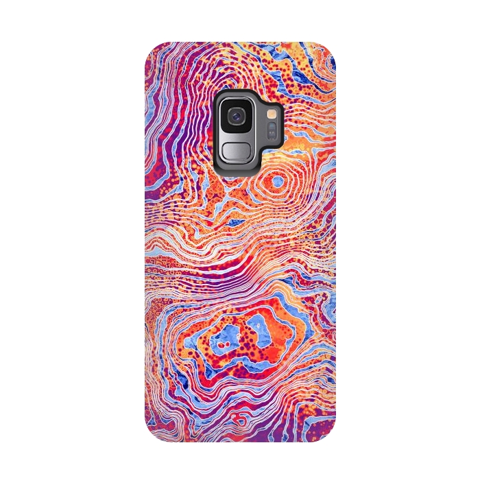 Galaxy S9 StrongFit  Abstract Colorful Marble II by Art Design Works