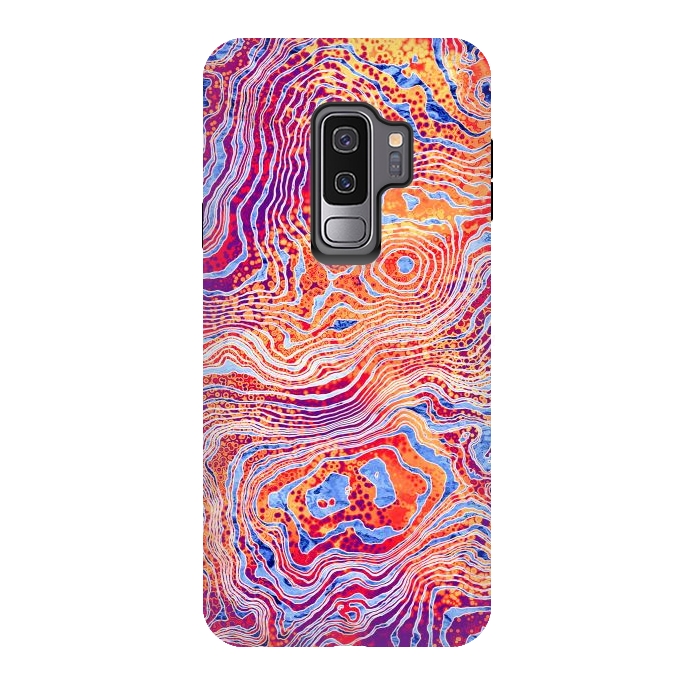 Galaxy S9 plus StrongFit  Abstract Colorful Marble II by Art Design Works