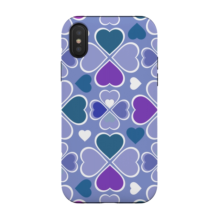iPhone Xs / X StrongFit Hearts Flower Creation by Bledi