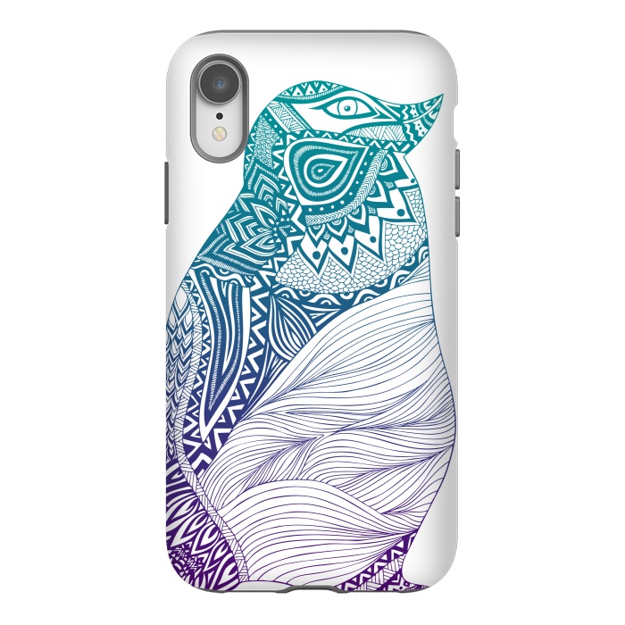 iPhone Xr StrongFit Duotone penguin by Pom Graphic Design