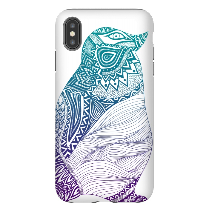 iPhone Xs Max StrongFit Duotone penguin by Pom Graphic Design