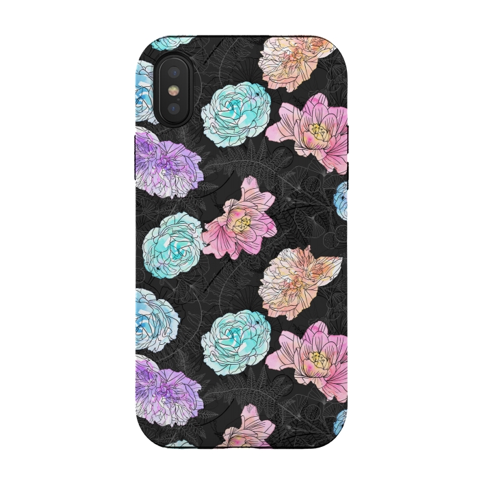 iPhone Xs / X StrongFit Color Pop Floral by Noonday Design