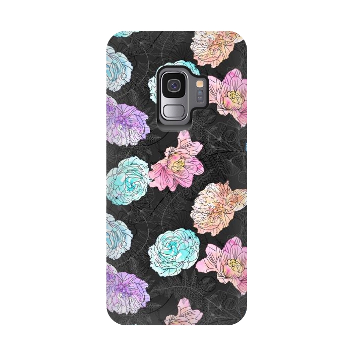 Galaxy S9 StrongFit Color Pop Floral by Noonday Design