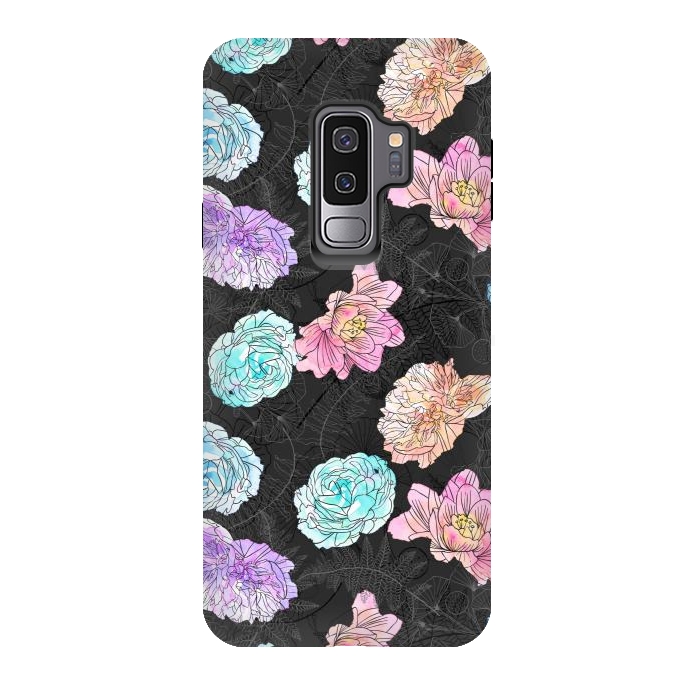 Galaxy S9 plus StrongFit Color Pop Floral by Noonday Design