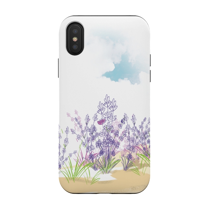 iPhone Xs / X StrongFit Lavender flower by Bledi