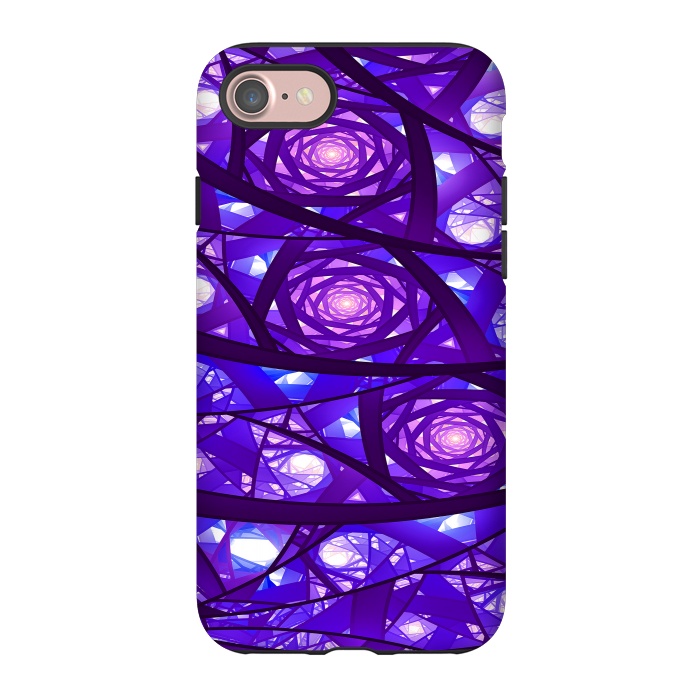 iPhone 7 StrongFit Purple Fractal Pattern by Art Design Works