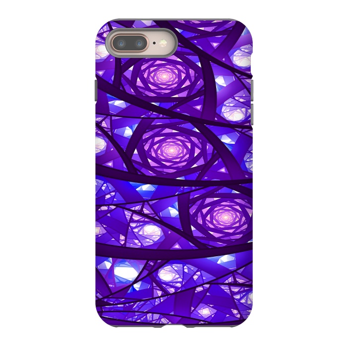 iPhone 7 plus StrongFit Purple Fractal Pattern by Art Design Works