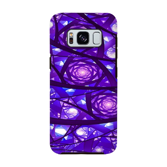 Galaxy S8 StrongFit Purple Fractal Pattern by Art Design Works
