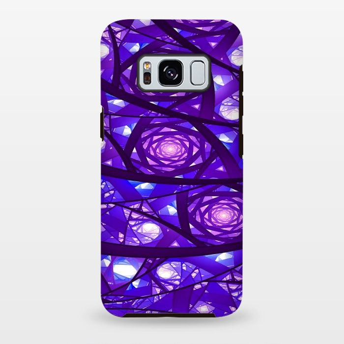 Galaxy S8 plus StrongFit Purple Fractal Pattern by Art Design Works