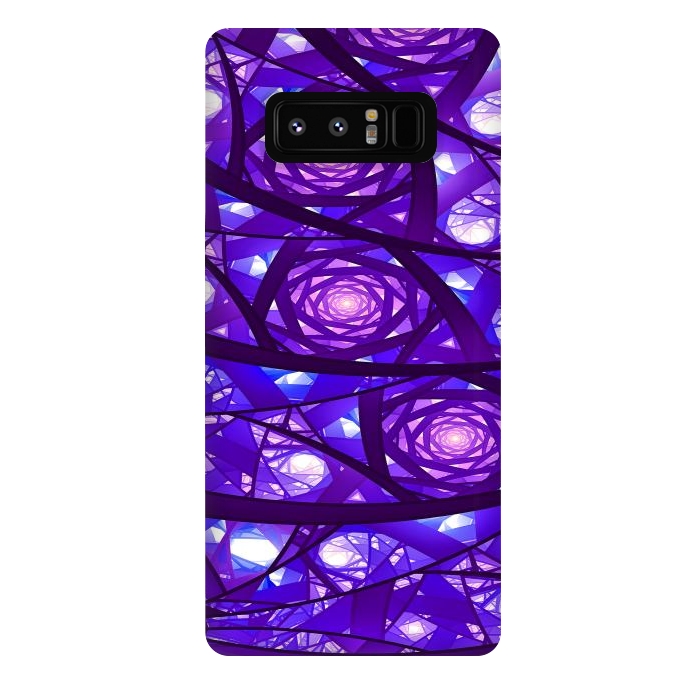 Galaxy Note 8 StrongFit Purple Fractal Pattern by Art Design Works