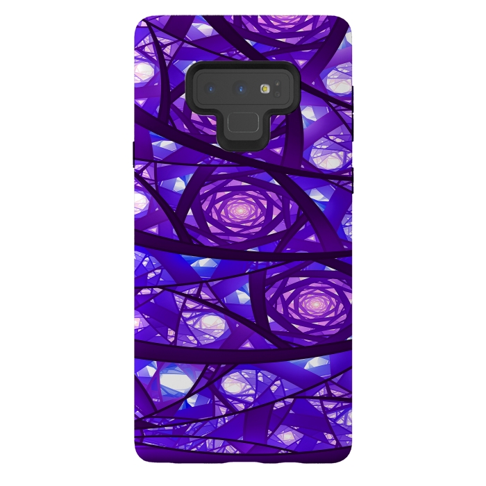 Galaxy Note 9 StrongFit Purple Fractal Pattern by Art Design Works