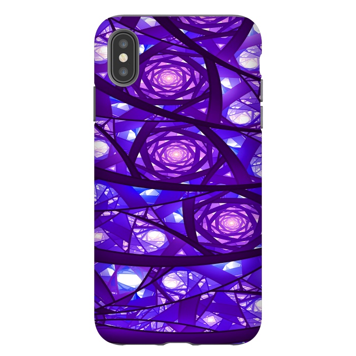 iPhone Xs Max StrongFit Purple Fractal Pattern by Art Design Works