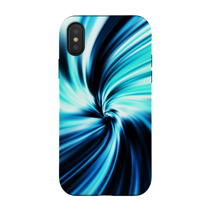 iPhone Xs / X StrongFit Blue Swirl by Art Design Works