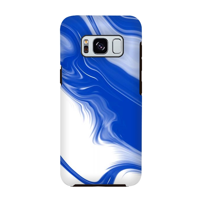 Galaxy S8 StrongFit Blue Waves by Ashley Camille