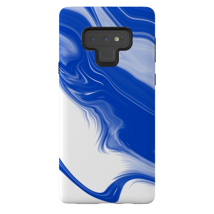 Galaxy Note 9 StrongFit Blue Waves by Ashley Camille