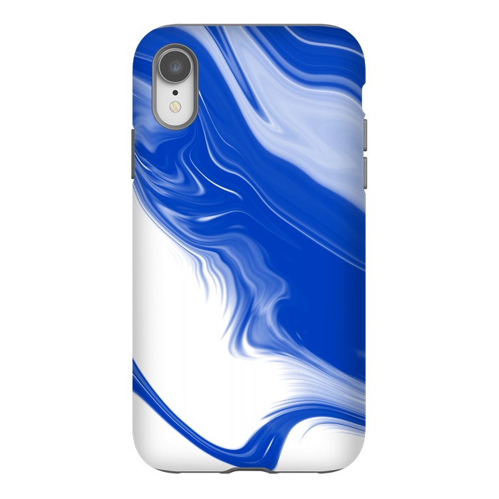 iPhone Xr StrongFit Blue Waves by Ashley Camille