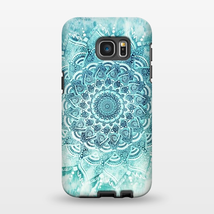 Galaxy S7 EDGE StrongFit Mandala turquoise by Jms