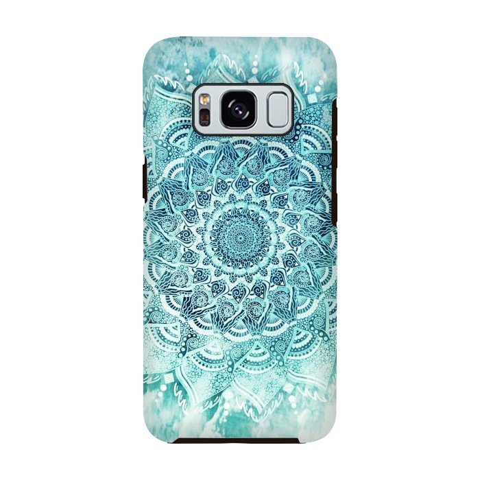 Galaxy S8 StrongFit Mandala turquoise by Jms