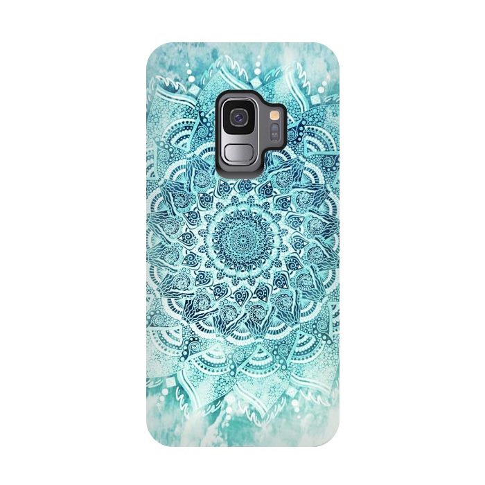 Galaxy S9 StrongFit Mandala turquoise by Jms