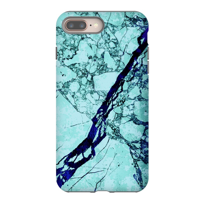 iPhone 7 plus StrongFit Turquoise blue marble by Oana 