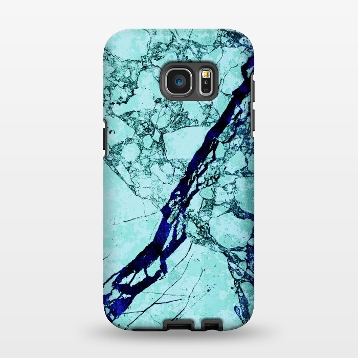 Galaxy S7 EDGE StrongFit Turquoise blue marble by Oana 