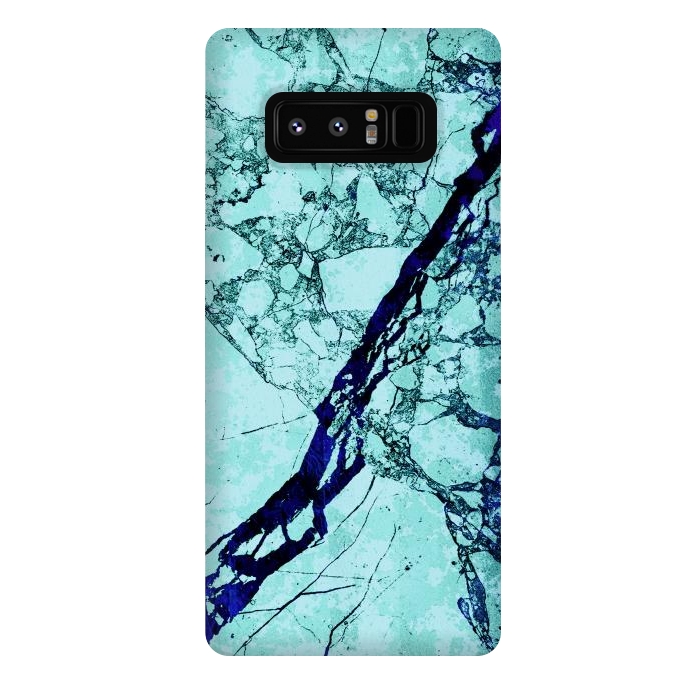 Galaxy Note 8 StrongFit Turquoise blue marble by Oana 