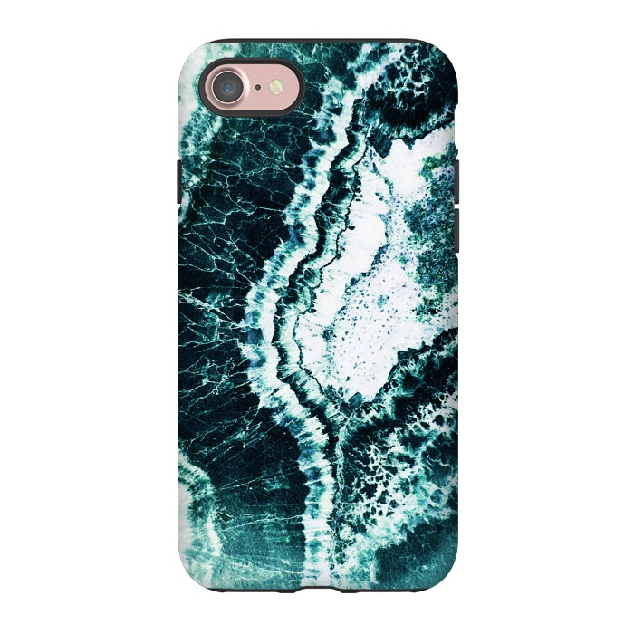 iPhone 7 StrongFit Emerald green agate marble art by Oana 