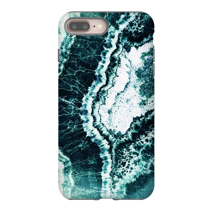 iPhone 7 plus StrongFit Emerald green agate marble art by Oana 