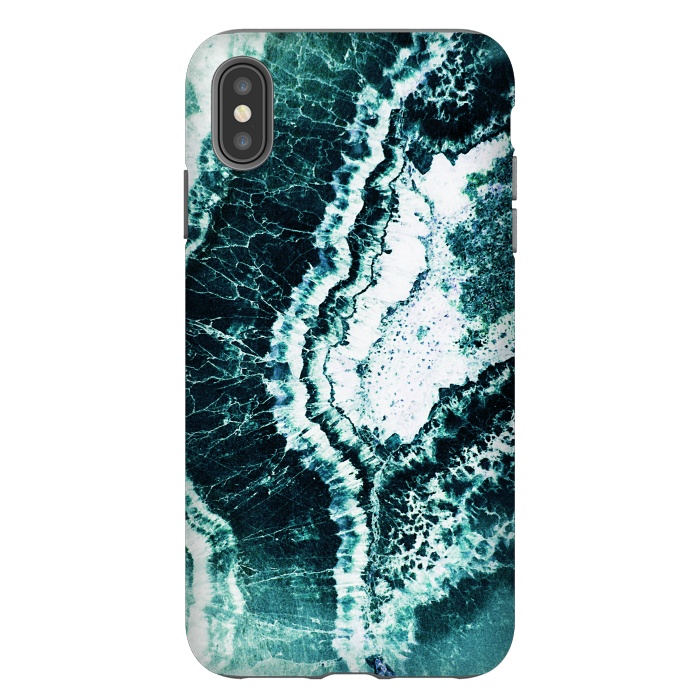 iPhone Xs Max StrongFit Emerald green agate marble art by Oana 
