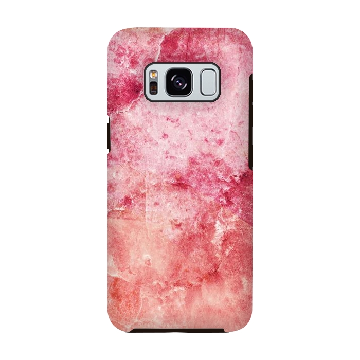Galaxy S8 StrongFit Pink peach marble art by Oana 